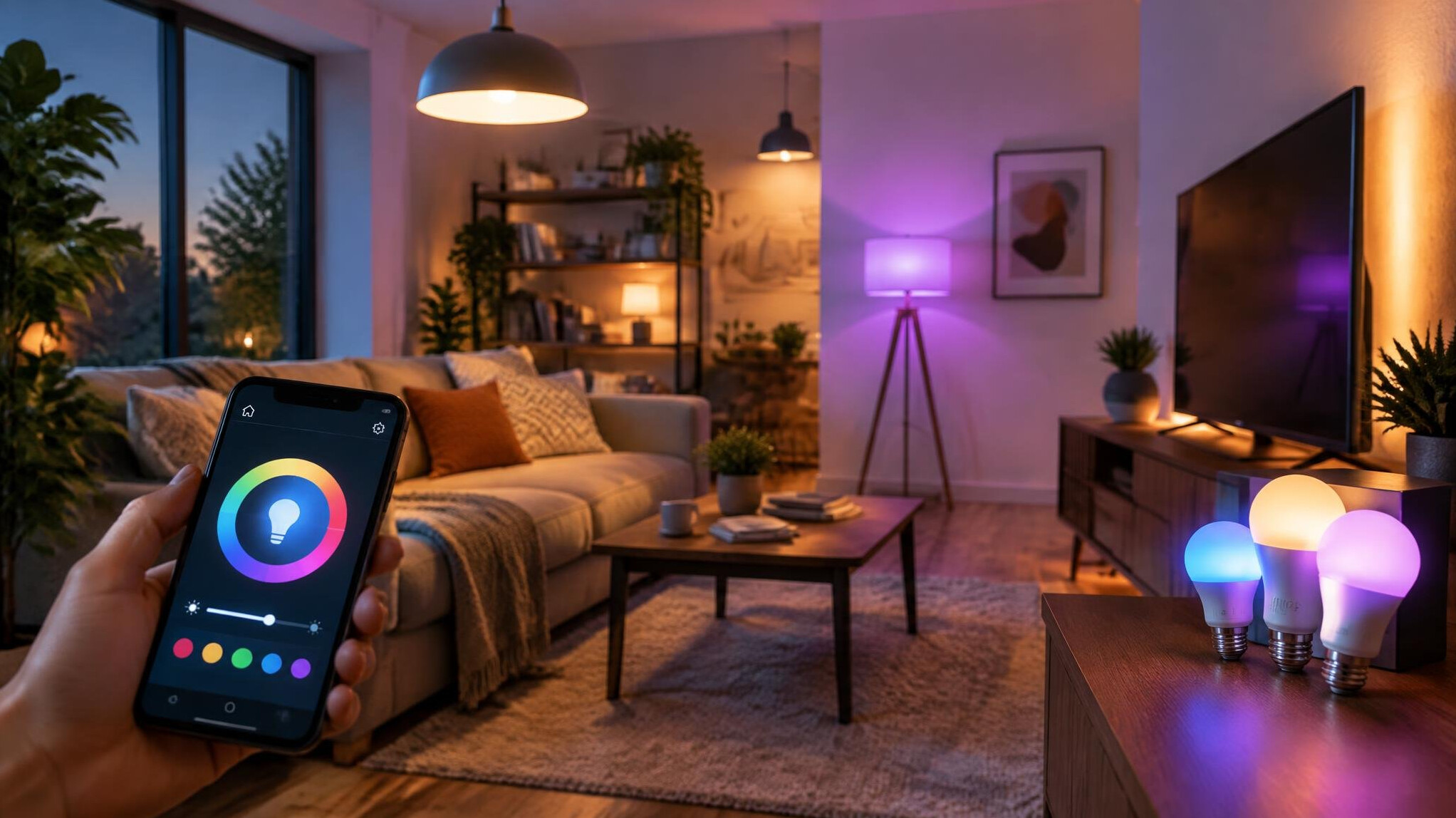 smart light bulbs installed