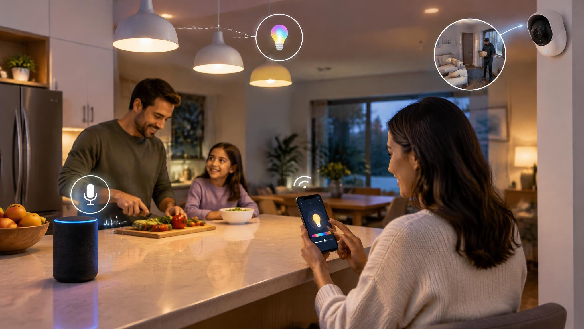 voice assistant in kitchen